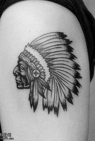 Arm Indian Head Tattoo Pattern
