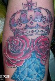 Rose Crown Tattoo Pattern
