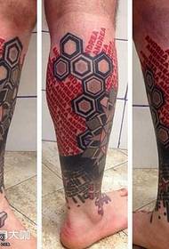 Leg Abstract Tattoo Pattern