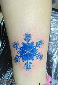 noga snježna pahulja tetovaža uzorak