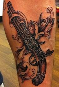 Πόδια απίστευτα περίεργο τατουάζ πιστόλι