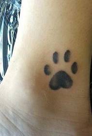 patrón de tatuaxe de oso de perna