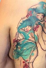 Cuixa femenina Patró de tatuatge inspirat en el mussol de Harry Potter