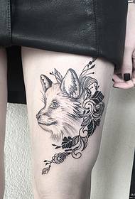 ຮູບແບບ tattoo dog vine dog