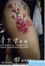 bèl modèl tatoo floral pou janm yo