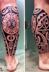 leg personality atmospheric totem tattoo pattern