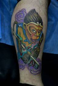 motif de tatouage roi singe oeuf de caille ludique