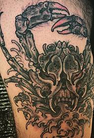 calf crab tattoo pattern