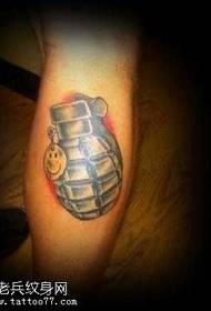 legged grenade bomb tattoo pattern
