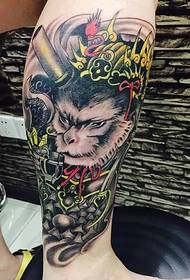 узорак мајмуна тетоважа са високим кључем