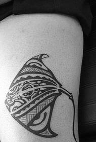 Leg Tribal Line Tattoo Patroon