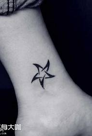 leg wheel star tattoo pattern