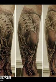 leg shaped tattoo pattern