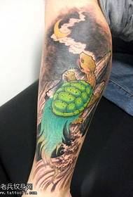 leg turtle tattoo pattern