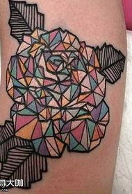 leg ink drill tattoo pattern