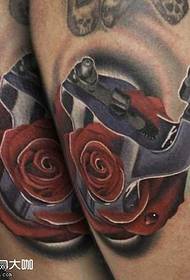 Leg Tattoo Machine Tattoo Patroon