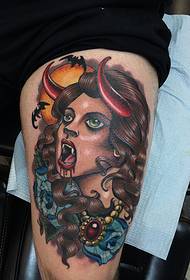 benfarve vampyr tatoveringsmønster