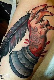 Leg Hand Tattoo Pattern