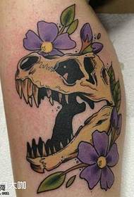 Bein Dinosaurier Knochen Tattoo Muster