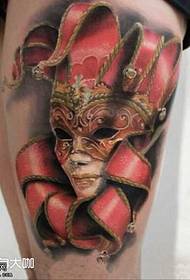 leg art mask tattoo pattern