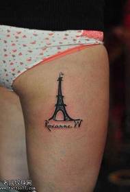 ножки парижская башня тату узор
