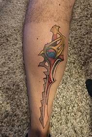 barvni totem tattoo tattoo za osebnost nog