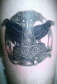 Leg Crow and Raytheon Tattoo Pattern