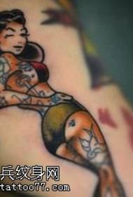 нога класичний гаряча дівчина татуювання візерунок