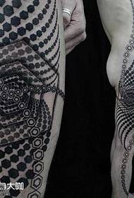 Leg Gene Totem Tattoo Pattern