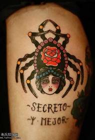leg beauty spider Tattoo pattern