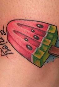 leg watermelon tattoo pattern