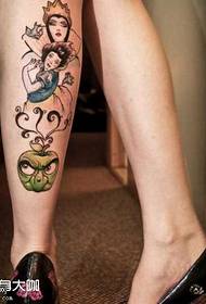 leg princess tattoo pattern