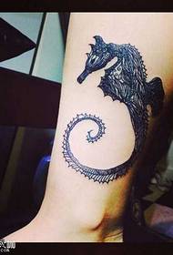 Leg Hippocampus Tattoo Pattern