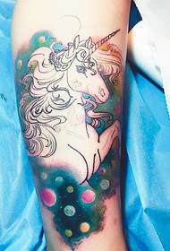 packaged calf an active white horse tattoo pattern