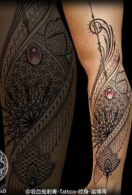 calf fashion totem tattoo pattern