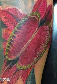 leg piranha tattoo pattern