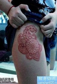 leg Indian style totem tattoo pattern