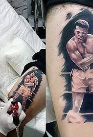 láb Muhammad Ali tetoválás minta