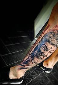 Buddha and The magical combination of the leg tattoo pattern
