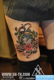 кішэнныя класічныя модныя кішэнныя гадзіны з малюнкам татуіроўкі руж