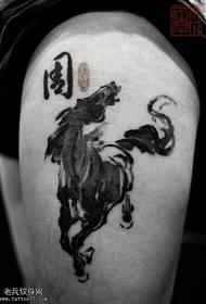 Legs of the Chinese horse tattoo pattern