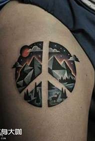 Голема снежна планинска тетоважа шема