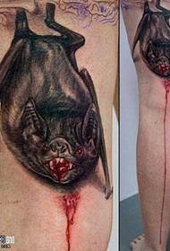 leg bat bloodsucking tattoo pattern