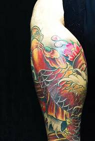 torba kolor łydki Wzór tatuażu z czerwonej kalmary