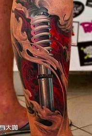 modello tatuaggio macchina gamba
