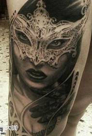 leg mask girl tattoo pattern