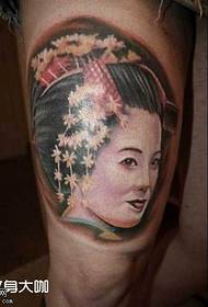 Geisha tetoválás minta
