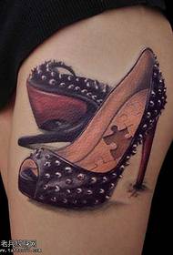 Leg high heels tattoo pattern