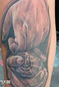 Leg Grenade Tattoo Pattern