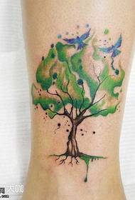 Leg Tree Tattoo Pattern